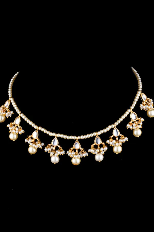 Pearl Biya Kundan Pearl Necklace