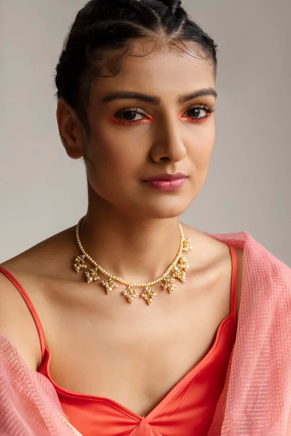 Pearl Biya Kundan Pearl Necklace
