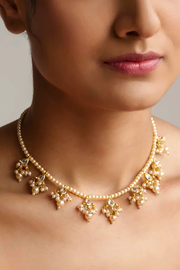 Pearl Biya Kundan Pearl Necklace