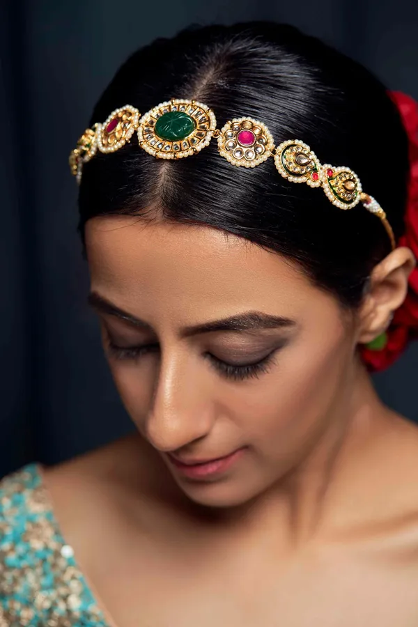 Paisley Emeralds Kundan Choker