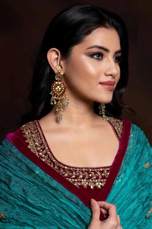 MultiColour Kundan Earrings