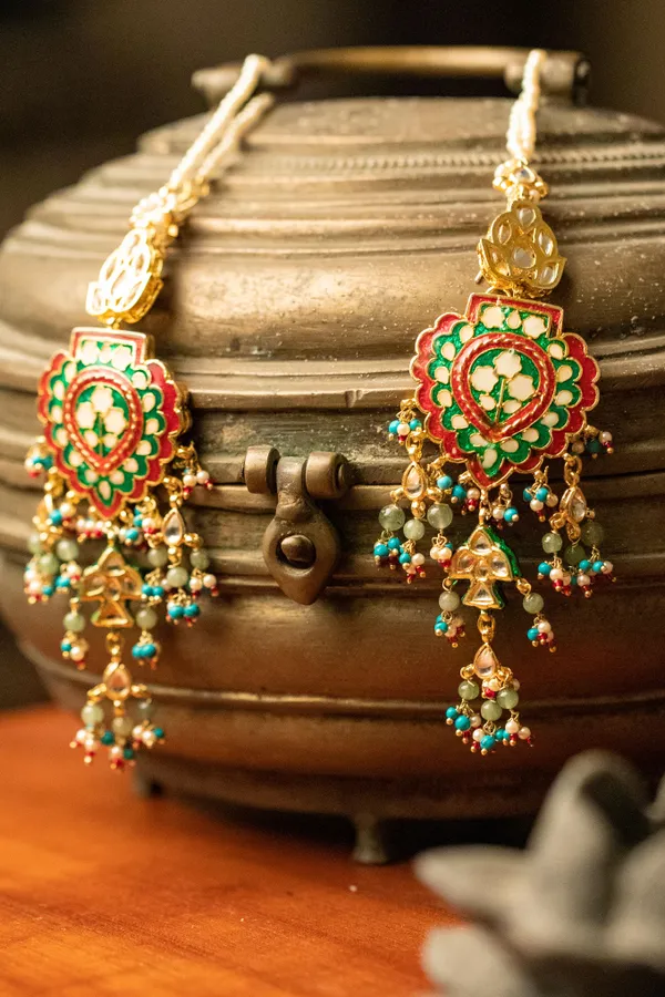 MultiColour Kundan Earrings