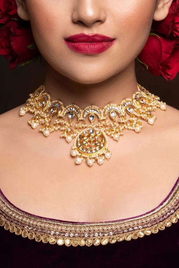 Pearl Kundan Choker