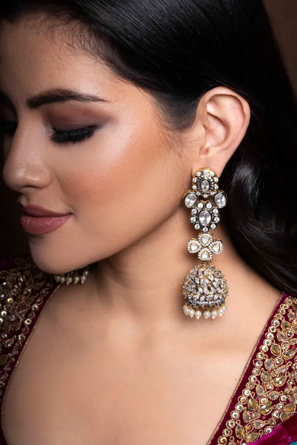 Zirconia Jhumki Earrings