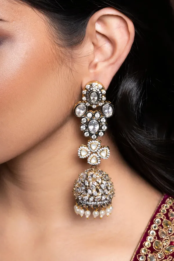 Zirconia Jhumki Earrings