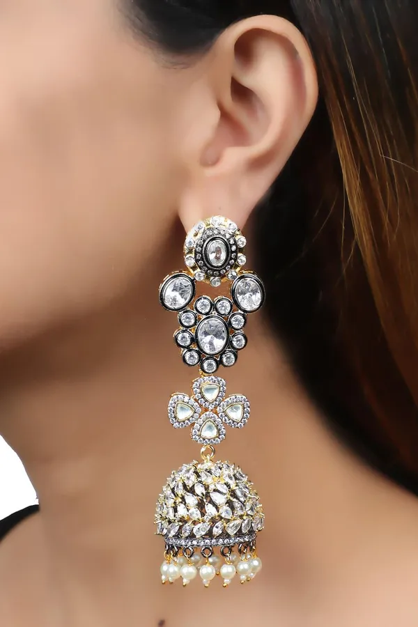 Zirconia Jhumki Earrings