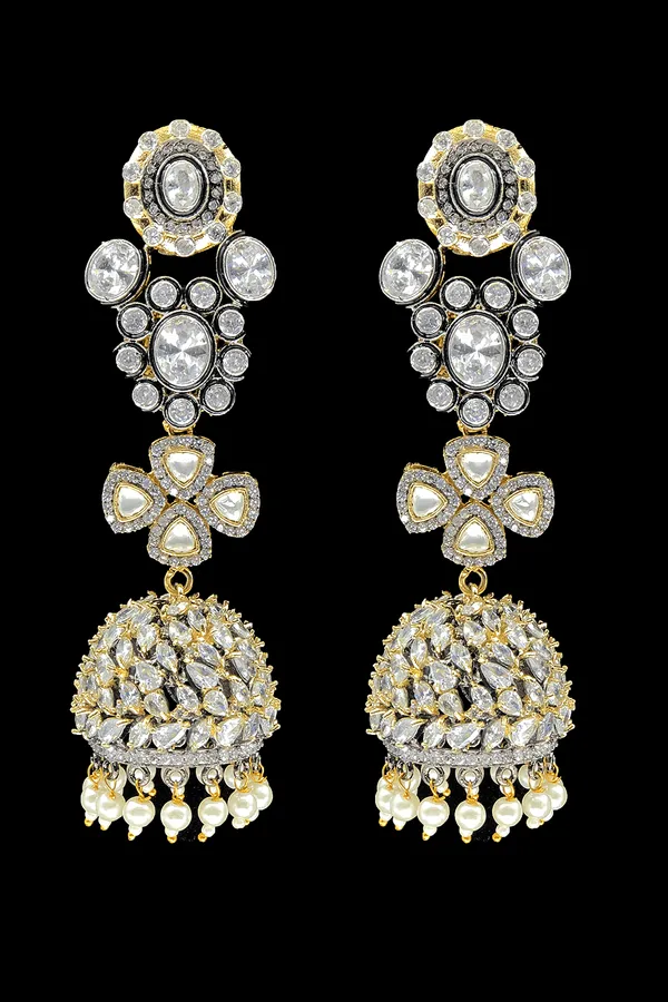 Zirconia Jhumki Earrings
