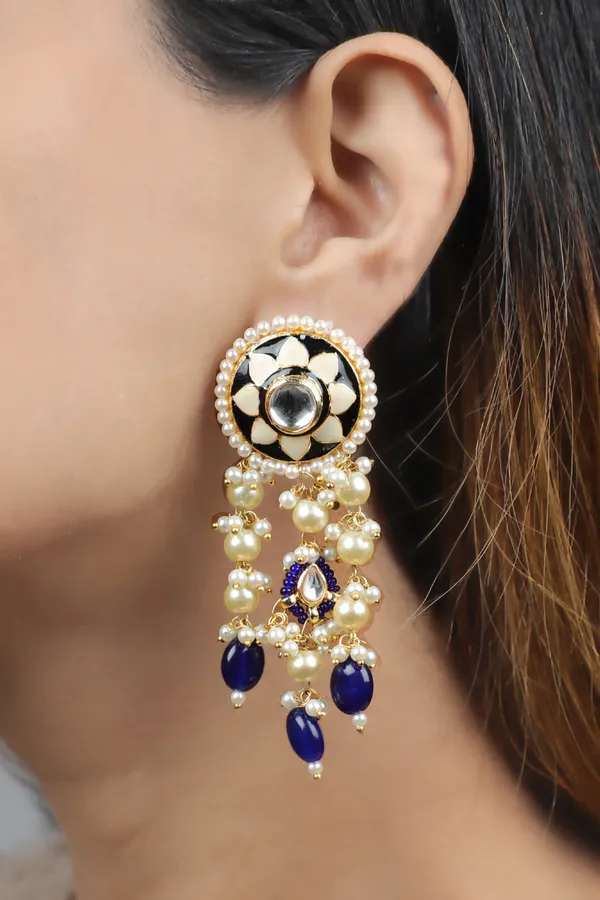 Blue Chandelier Earrings