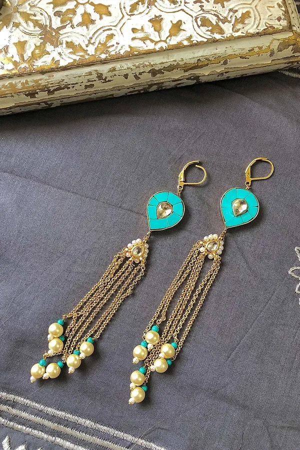 Feroza Drop Dangler Earrings