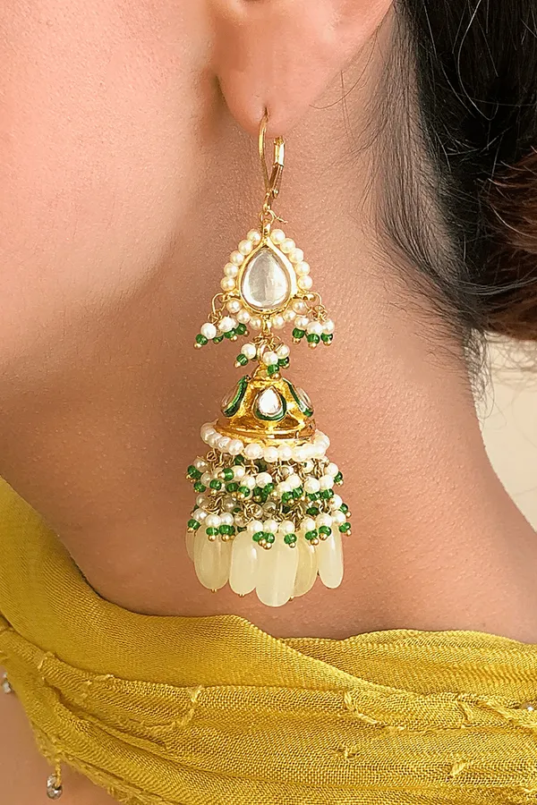 Mini Jhumki Kundan Earrings