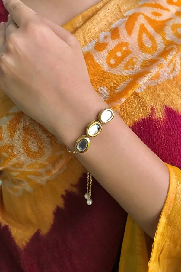 Three Kundan Bracelet