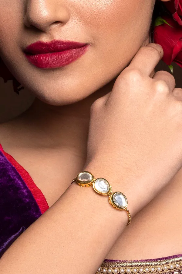 Three Kundan Bracelet