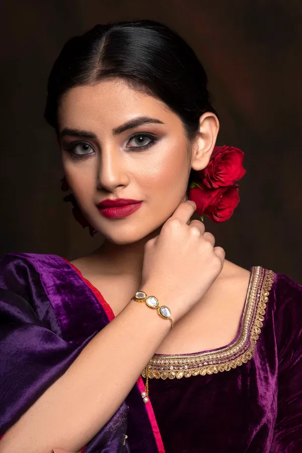 Three Kundan Bracelet