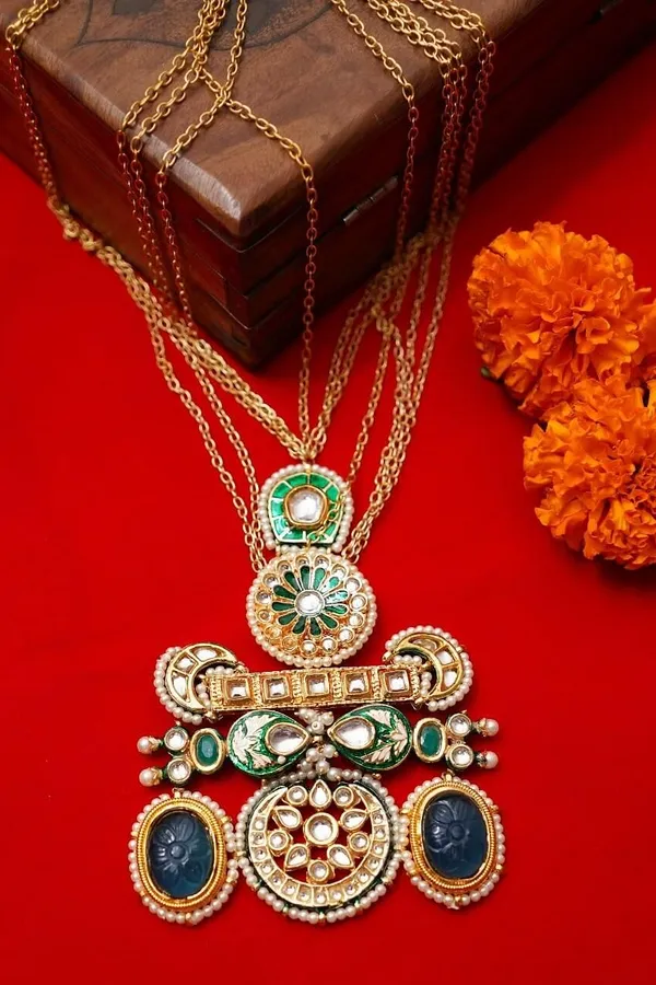 Statement Kundan Pendant Necklace
