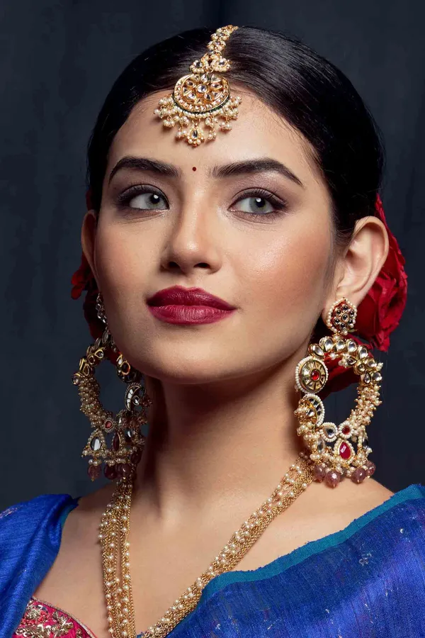 Statement Kundan Baali Earrings