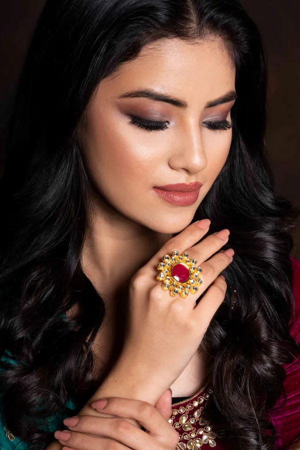 Red Centre Cocktail Ring