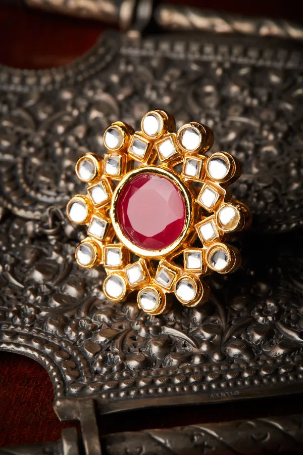 Red Centre Cocktail Ring