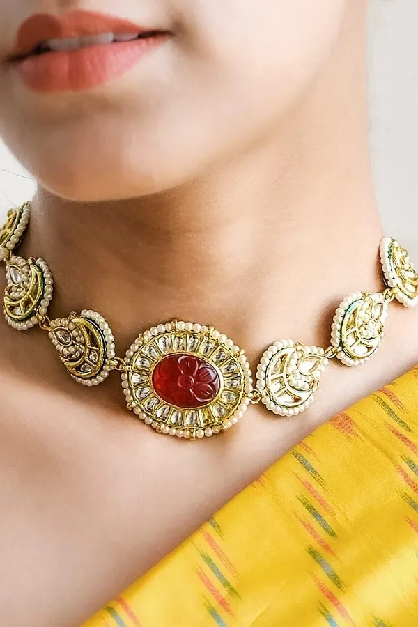 Kundan Ruby Choker