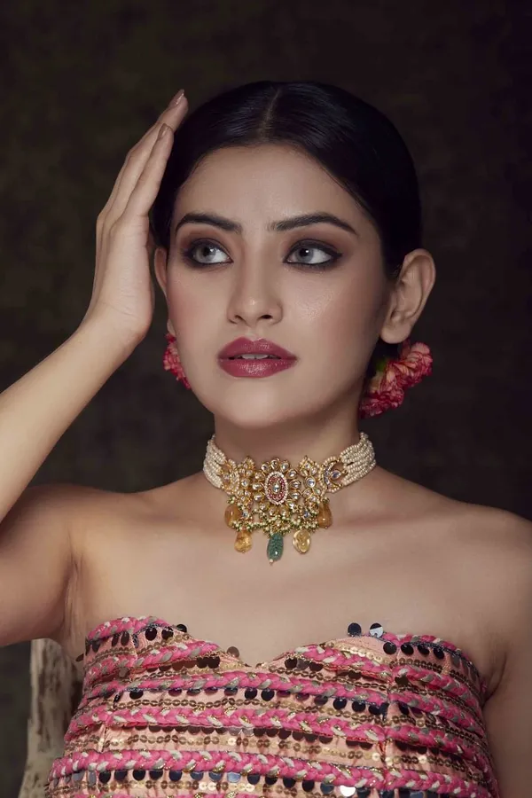 Kundan Green Yellow Drops Red Meena Choker Necklace