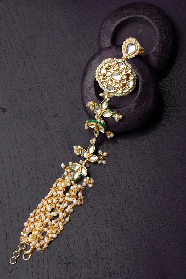 Three Petal Kundan Haathphool