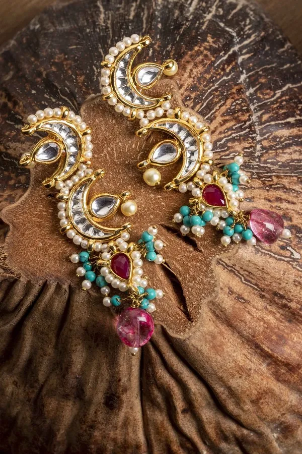 Hints Of Feroza Tourmaline Drop Dangler Earrings