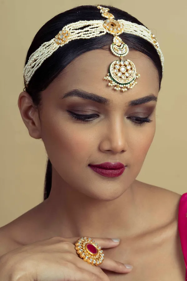 Kundan Chand Mathapatti With Pearls