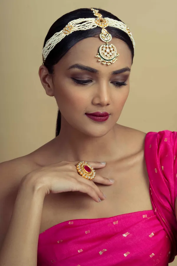 Kundan Chand Mathapatti With Pearls