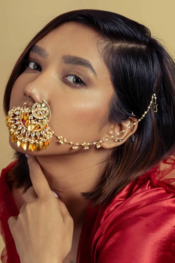 Pearl & Kundan Pipalpatti Nath