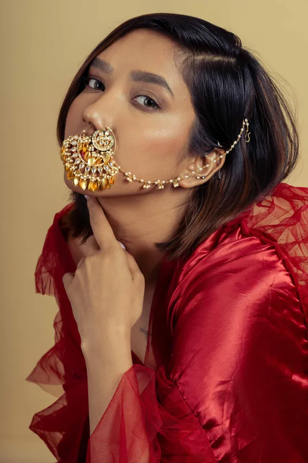 Pearl & Kundan Pipalpatti Nath