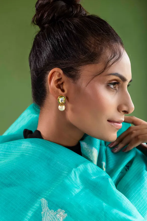 White Pearl Drop Earrings