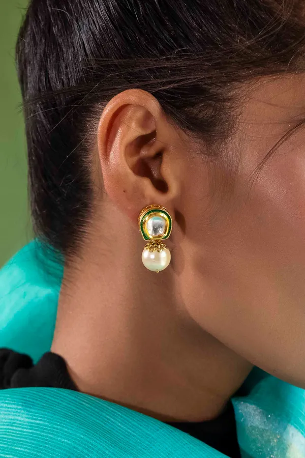 White Pearl Drop Earrings