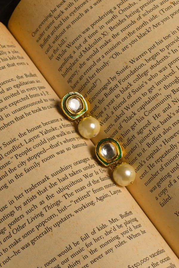 White Pearl Drop Earrings