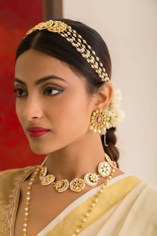 Golden Kundan Choker Necklace