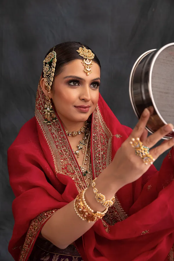 Golden Flower Biya Kundan Bracelet