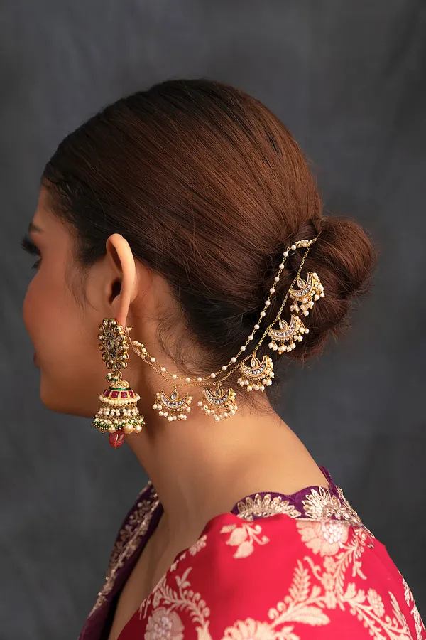 Golden Chand & White Pearls Kaan Saharas