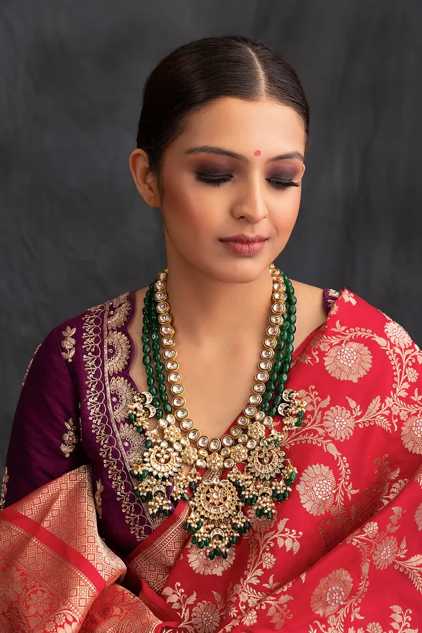 Statement Kundan Emerald Necklace