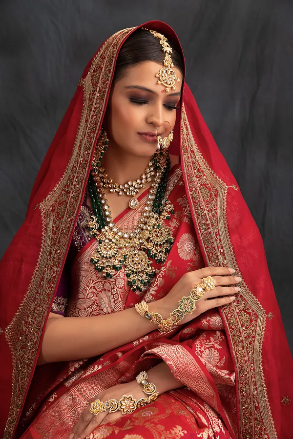 Statement Kundan Emerald Necklace