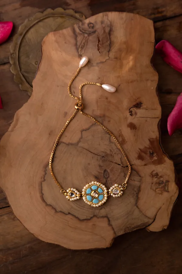 Flower Metal Drop Dangler Earrings & Bracelet