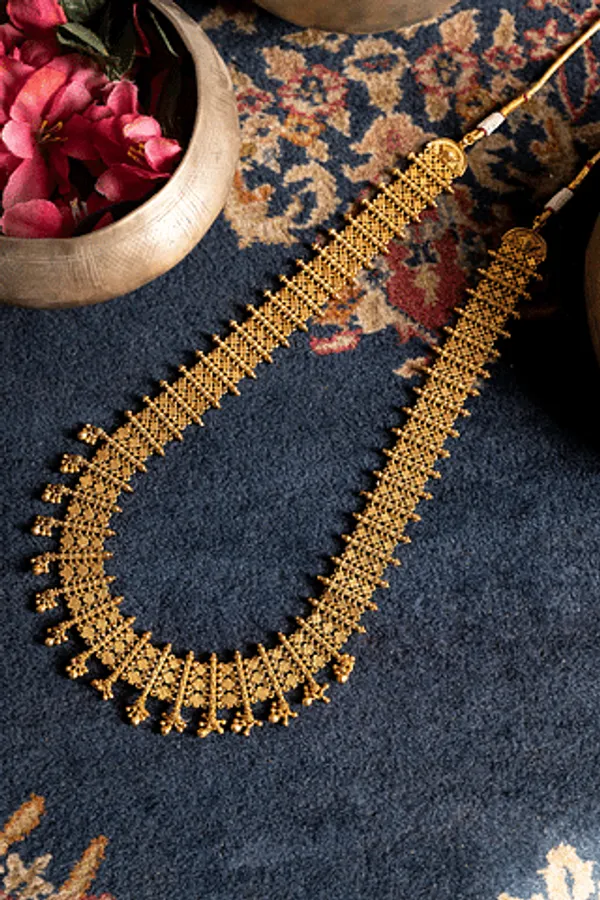 Gold Tone Long Necklace