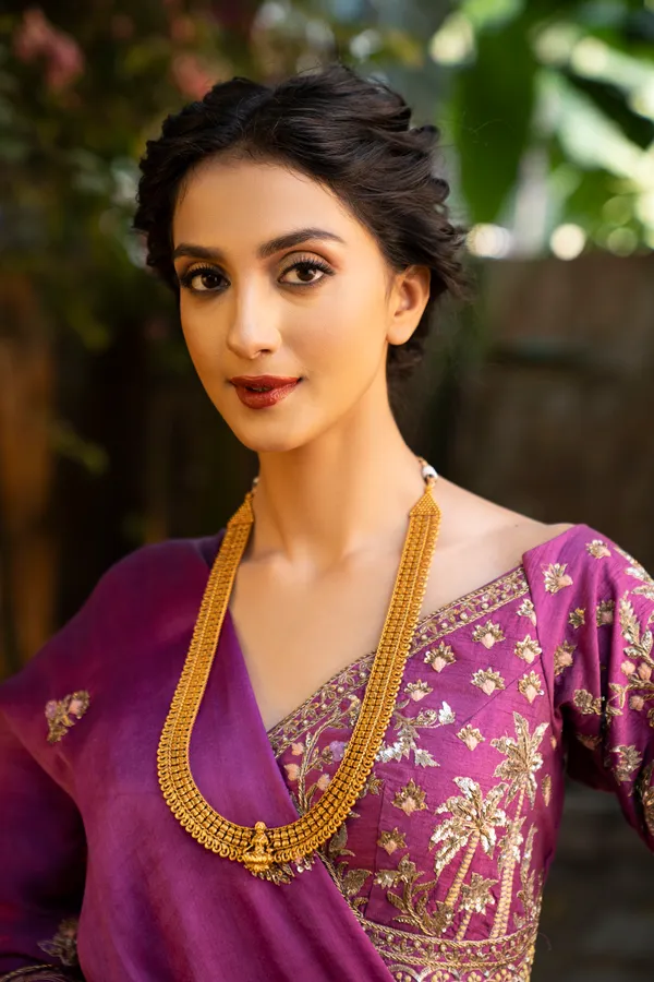 Regal Gold Temple Long Necklace