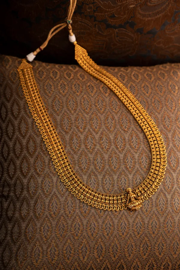 Regal Gold Temple Long Necklace