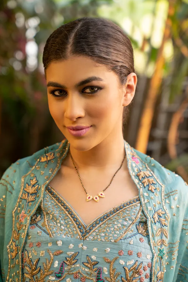 Gold & Red Kundan Mangalsutra