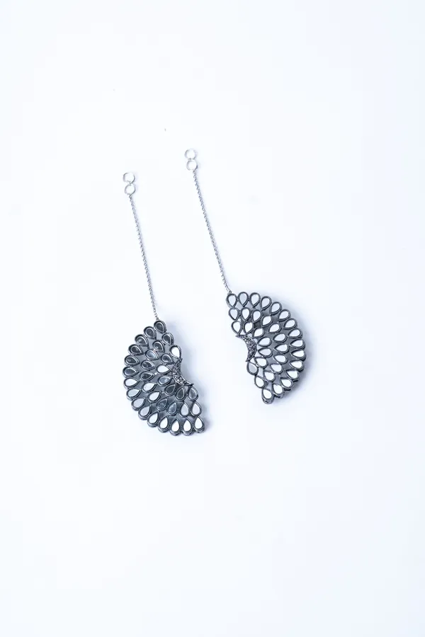 Dual Finish Kundan Earcuffs