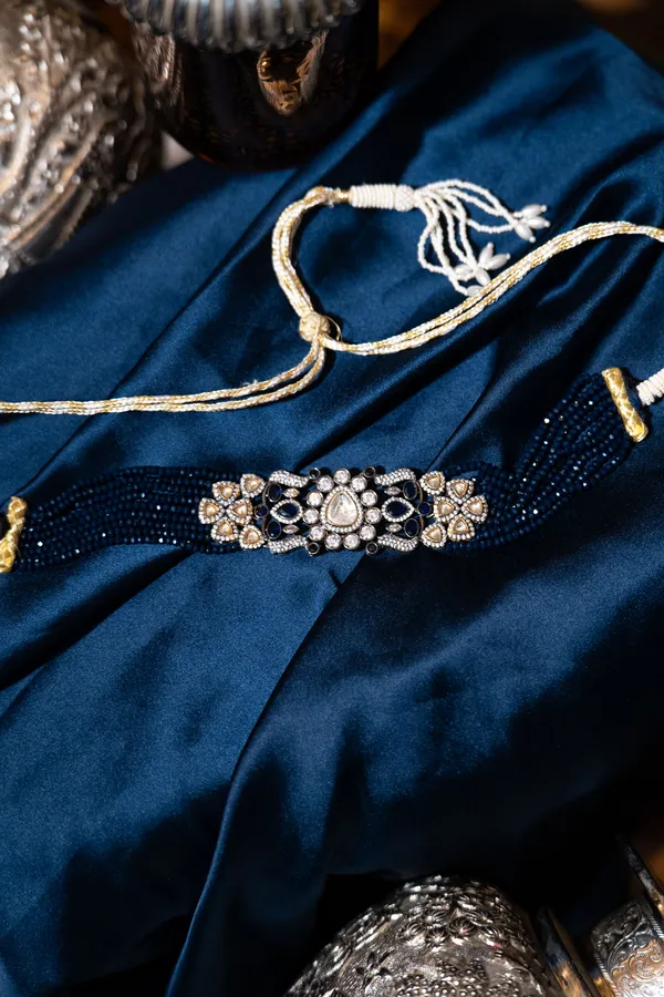 Blue & White Zirconia Necklace