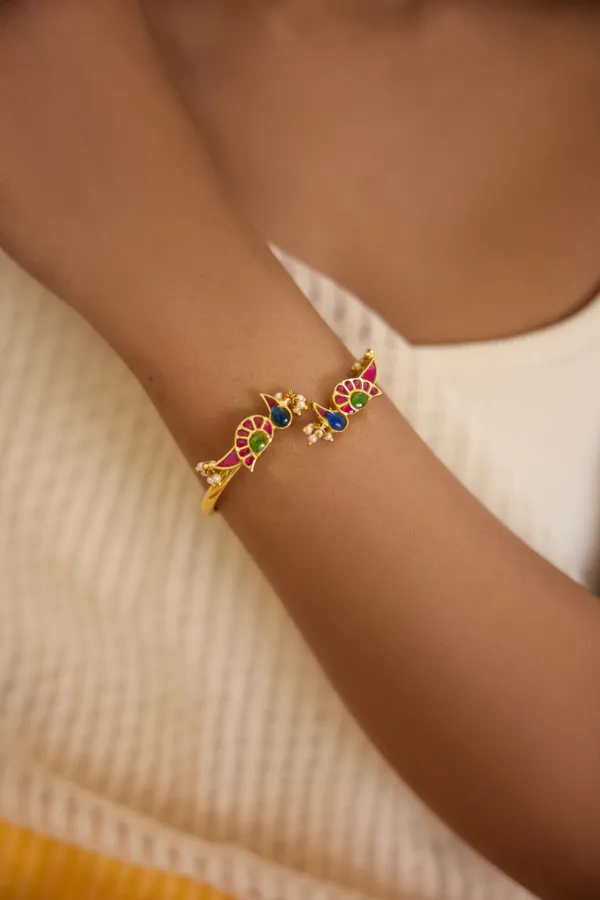 Ethnic Kundan Bangle Bracelet