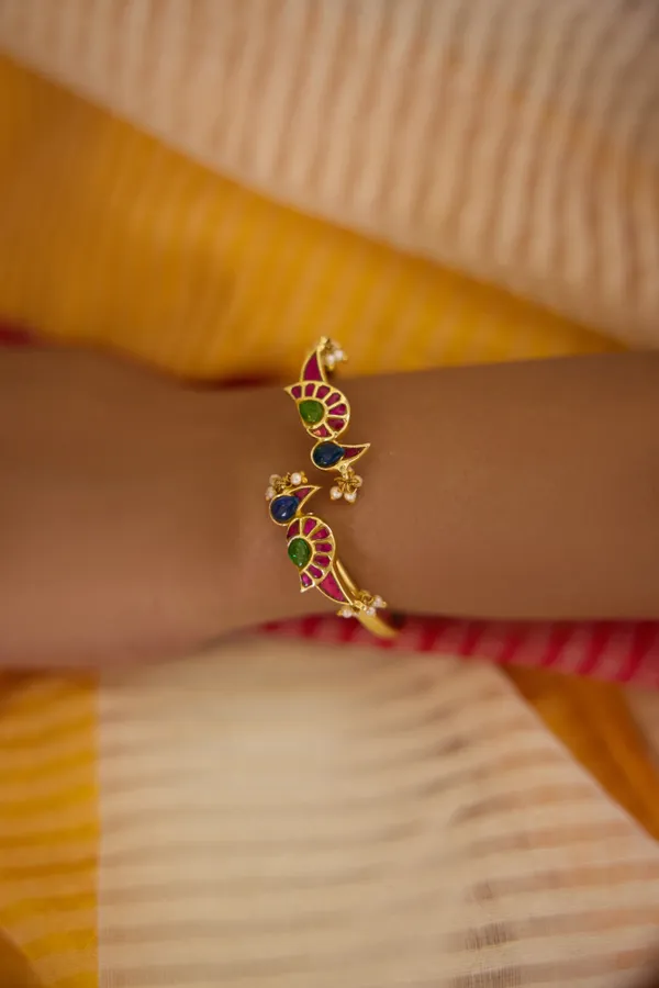 Ethnic Kundan Bangle Bracelet