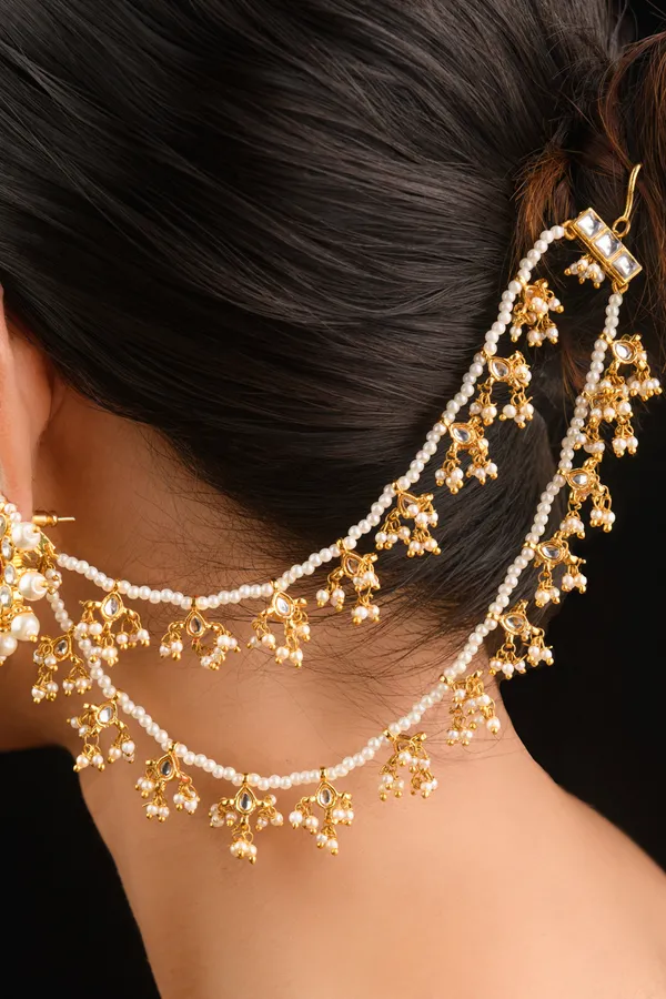 Gold & White Biya Kaan Saharas