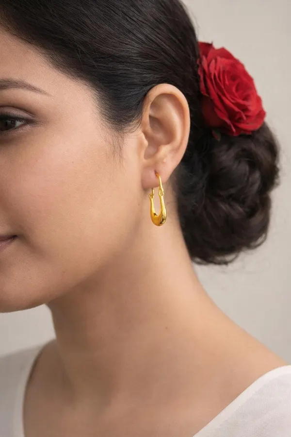 Gold Plated Hoop Earrings