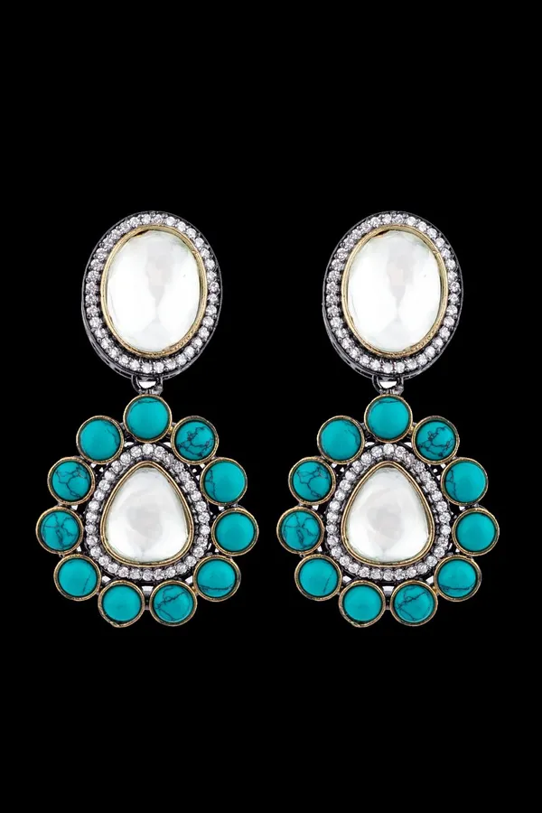 Polki Flower Earrings