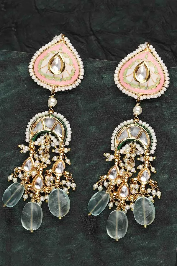 Pastel Pink Barium Danglers